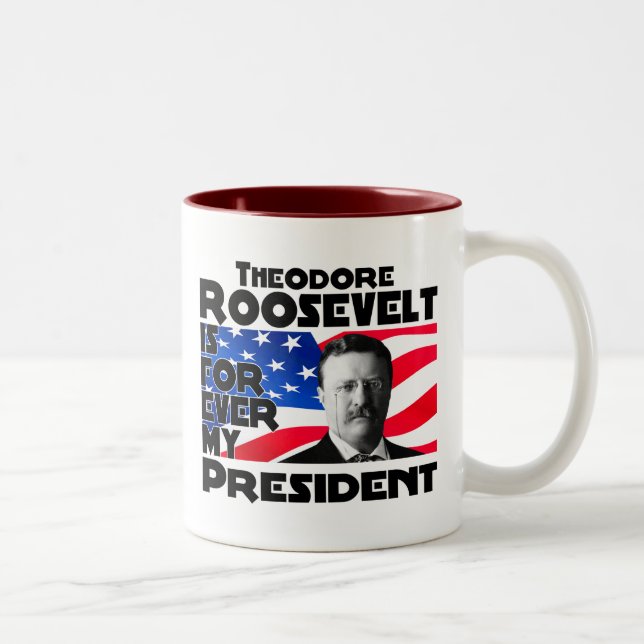 Teddy Roosevelt Forever Two-Tone Coffee Mug (Right)