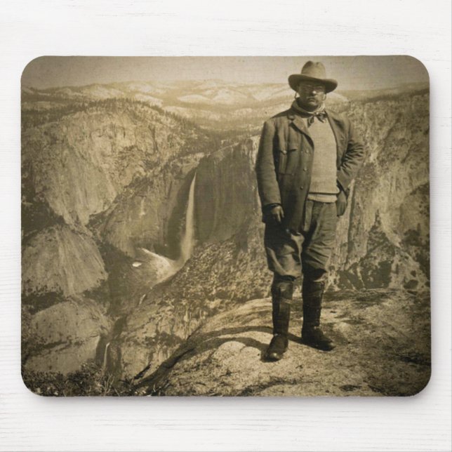 Teddy Roosevelt Glacier Point Yosemite Valley Mouse Pad (Front)