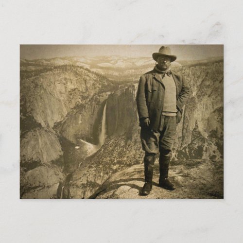 Teddy Roosevelt Glacier Point Yosemite Valley Postcard