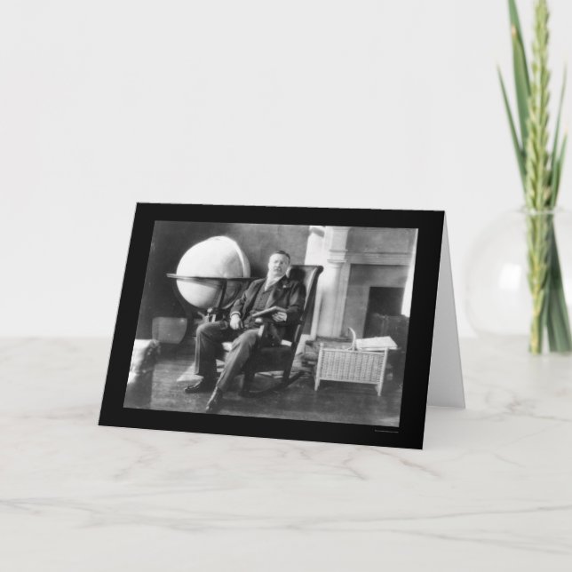 Teddy Roosevelt in Repose 1908 Card (Front)