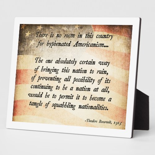 Teddy Roosevelt Quote Plaque