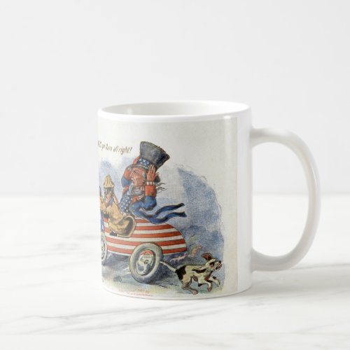 Teddy Roosevelt  Uncle Sam in Patriotic Auto Coffee Mug