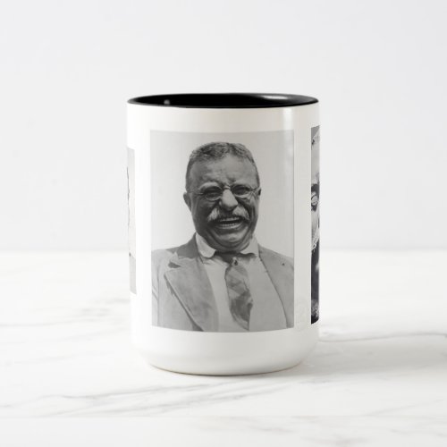Teddy Roosevelts Life Two_Tone Coffee Mug