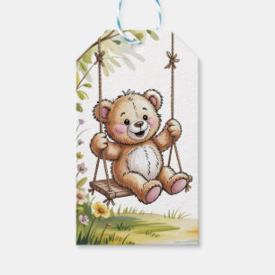 Teddy’s First Birthday Swing Party Thank You Gift Tags