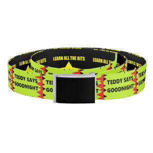 Teddy says goodnight fashion in light green belt
