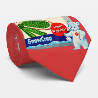 "Teddy Snowcrop and vegetables print" Neck Tie