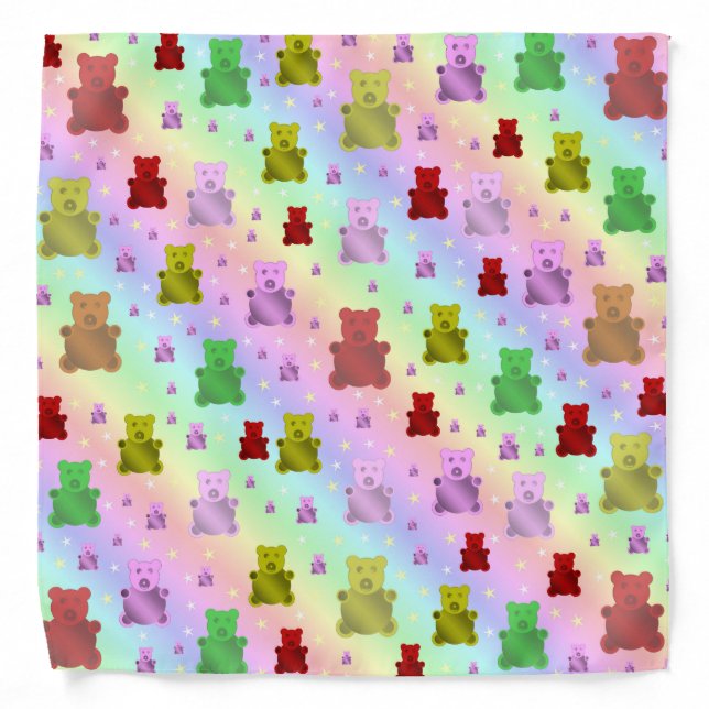 teddy,teddy bear, pastel, child + pattern, baby, bandana (Front)