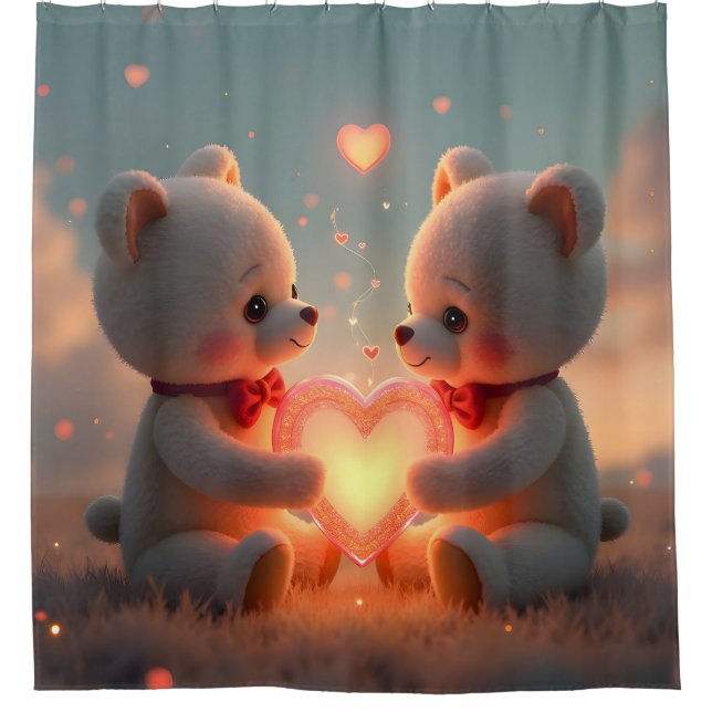 Teddy Time Together -  Shower Curtain (Front)