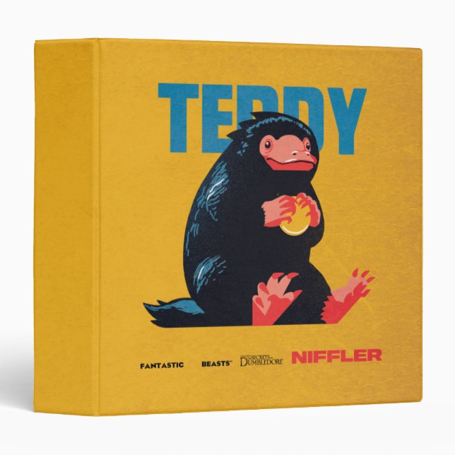 Teddy Vintage Graphic 3 Ring Binder (Front/Spine)