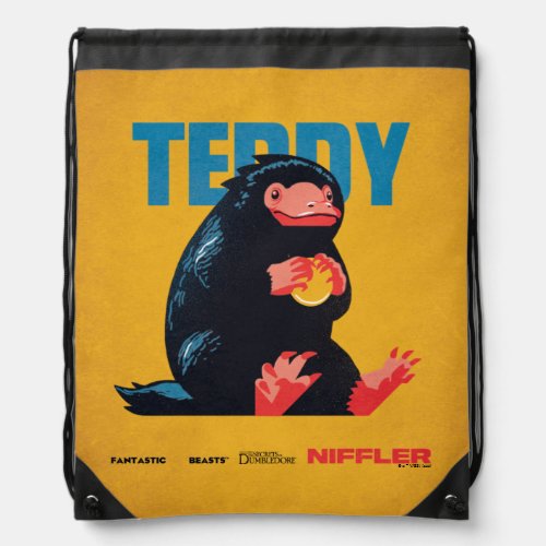 Teddy Vintage Graphic Drawstring Bag