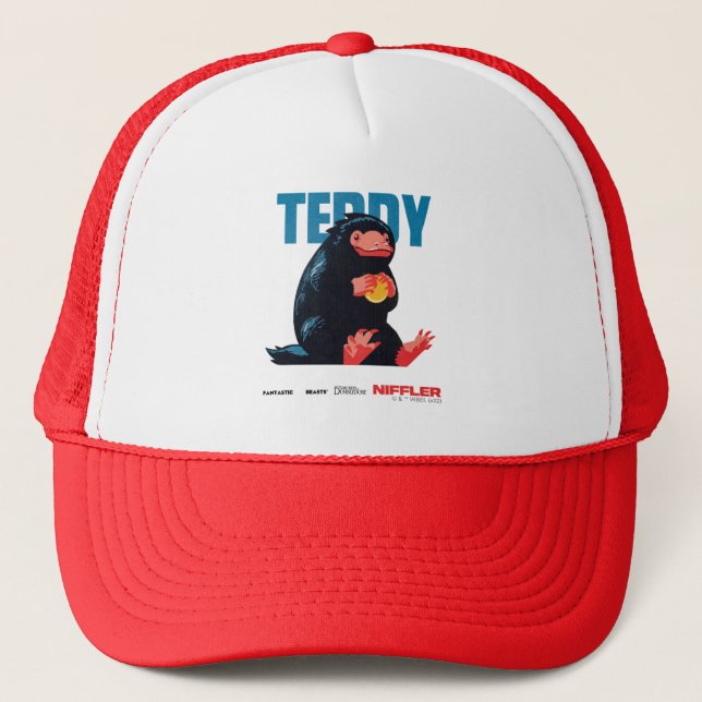 Teddy Vintage Graphic Trucker Hat (Front)
