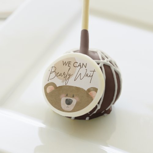 Teddy We Can Bearly Wait Gender Baby Shower Cake Pops