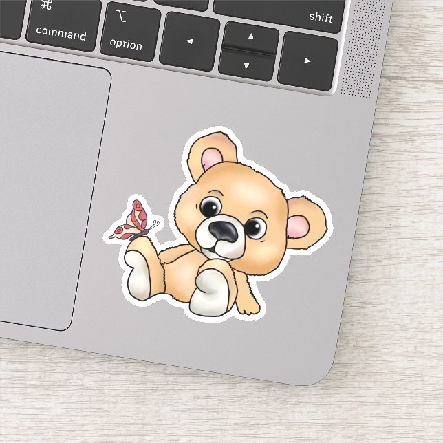 Teddy with butterfly sticker (Detail)