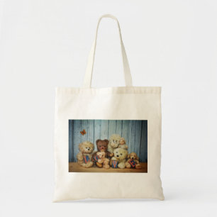 Teddy with friends tote bag