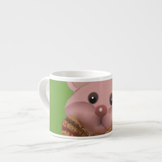 teddy with ribon espresso cup (Front Left)
