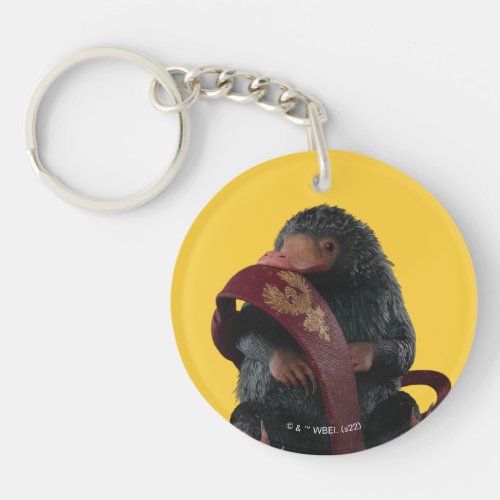 Teddy With Tie Graphic Keychain