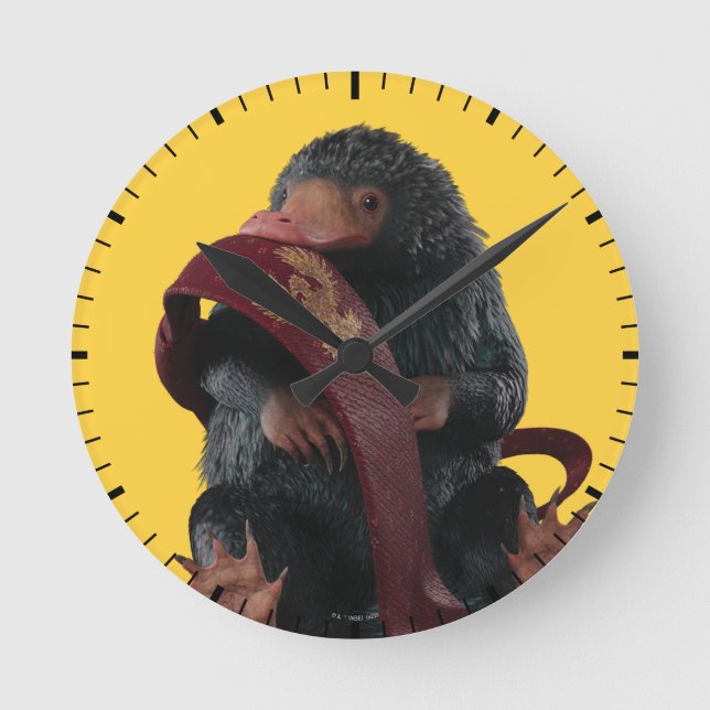 Teddy With Tie Graphic Round Clock (Front)