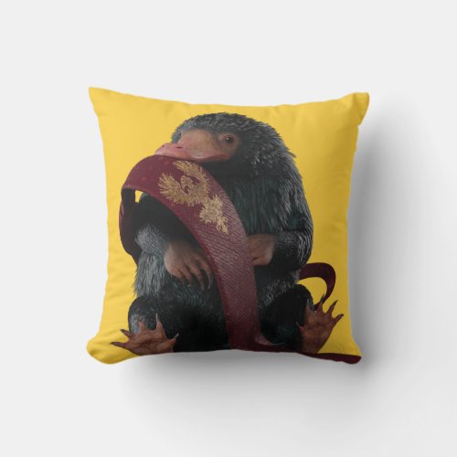 Teddy With Tie Graphic Throw Pillow