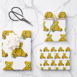 Teddy wrapping paper sheets