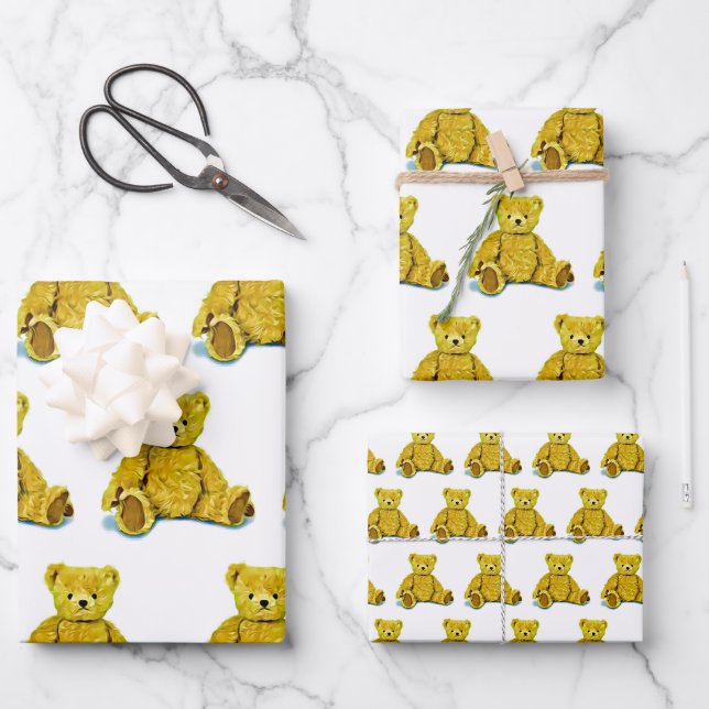 Teddy  wrapping paper sheets (Front)