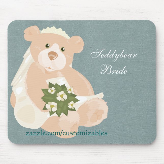 Teddybear Bride Mousepad (Front)