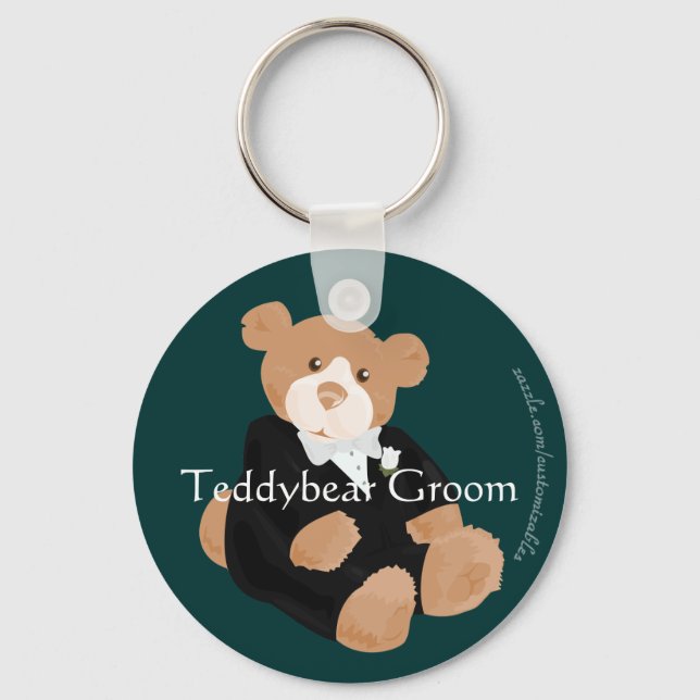 Teddybear Groom Keychain (Front)