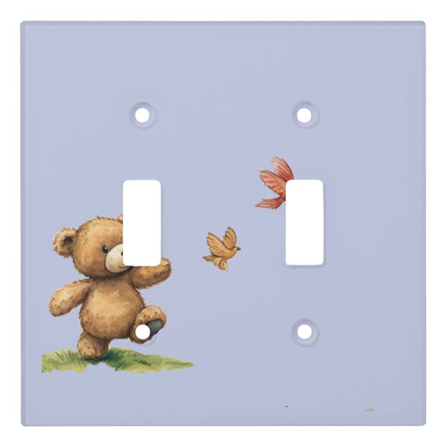TEDDYBEAR WALKING LIGHT SWITCH COVER (Front)