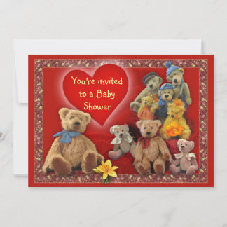 TeddyBears Baby Shower Invitation