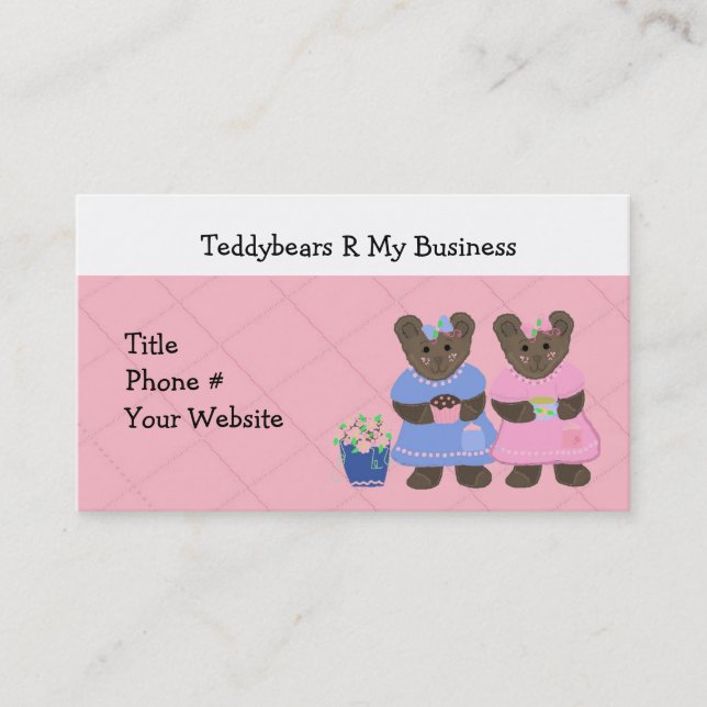 Teddybears R My Business Business Card (Front)