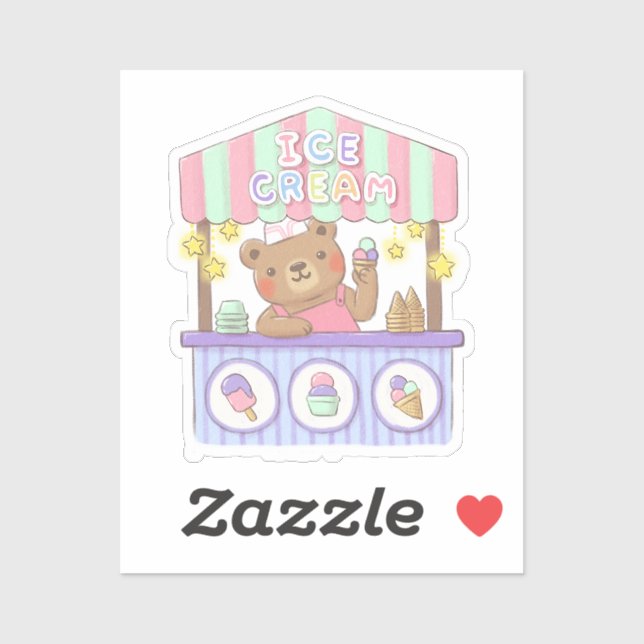 Teddy's Ice Cream Parlor Sticker (Sheet)