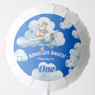 Teddy's Sky-High Soiree: A First Birthday Balloon
