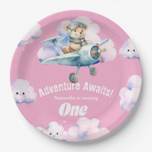 Teddy's Sky-High Soiree: A First Birthday Paper Plates