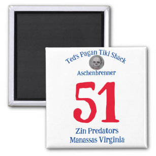 Ted's Pagan Tiki Shack Zin Predators Manassas VA Magnet