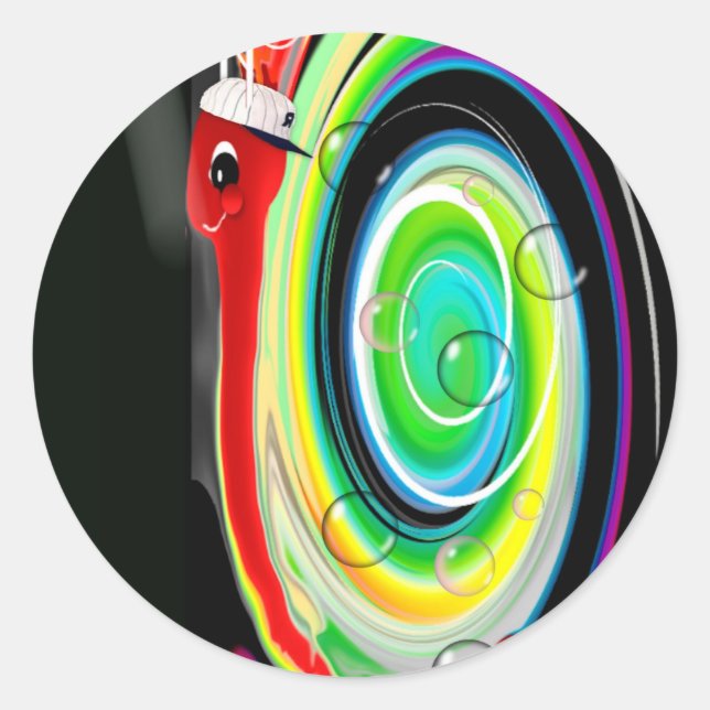 TedTheSnail Classic Round Sticker (Front)