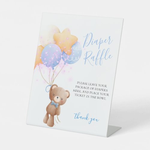 Tedy Bear Baby shower Pedestal Sign