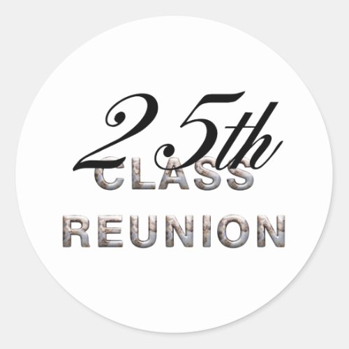 TEE 25th Class Reunion Classic Round Sticker