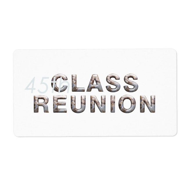 TEE 45th Class Reunion Label (Front)