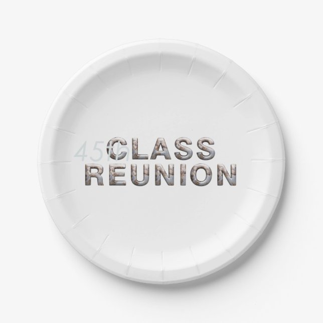 TEE 45th Class Reunion Paper Plates (Front)