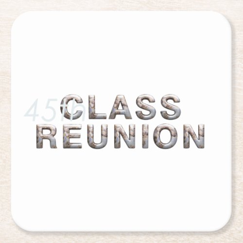 TEE 45th Class Reunion Square Paper Coaster