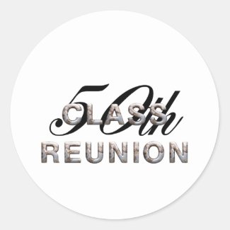TEE 50th Class Reunion Classic Round Sticker