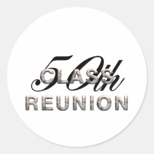TEE 50th Class Reunion Classic Round Sticker
