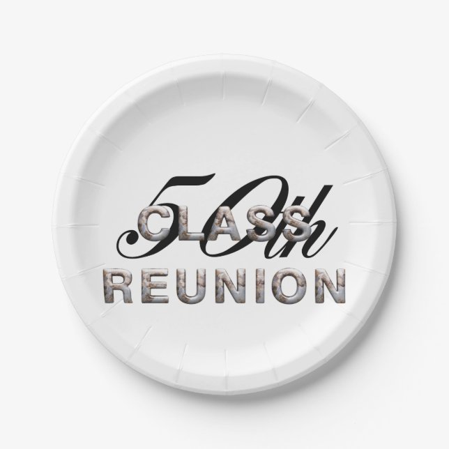 TEE 50th Class Reunion Paper Plates (Front)