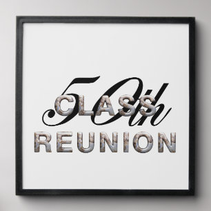 TEE 50th Class Reunion Peel And Stick Photo Tile