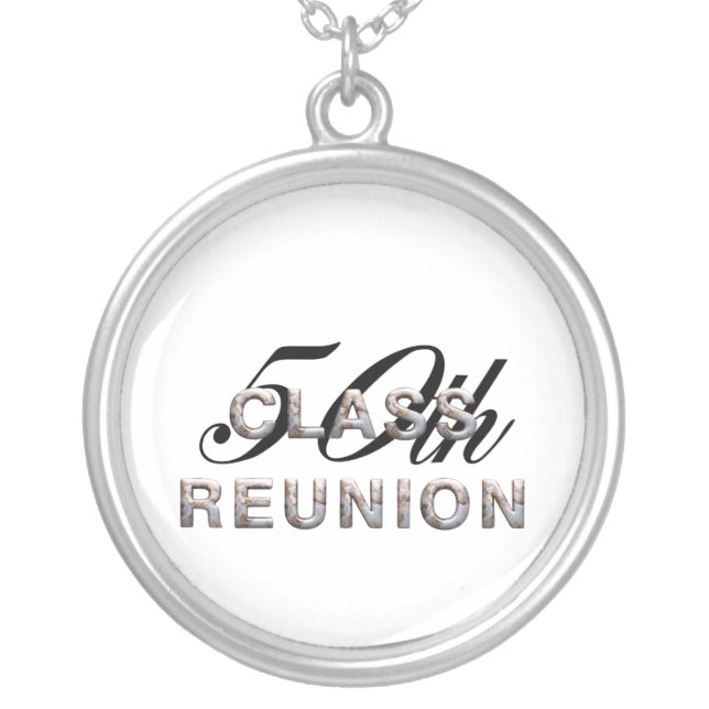 TEE 50th Class Reunion Silver Plated Necklace (Front)