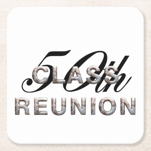 TEE 50th Class Reunion Square Paper Coaster
