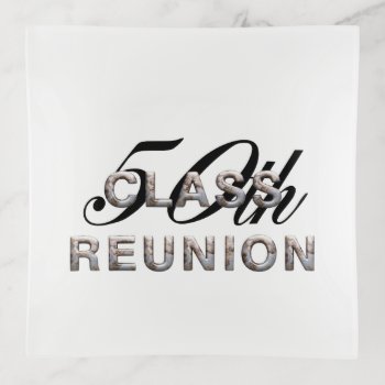 Tee 50th Class Reunion Trinket Tray by teepossible at Zazzle
