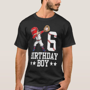 Tee 6th Birthday Baseball Dabbing 6 Year Old Baseb