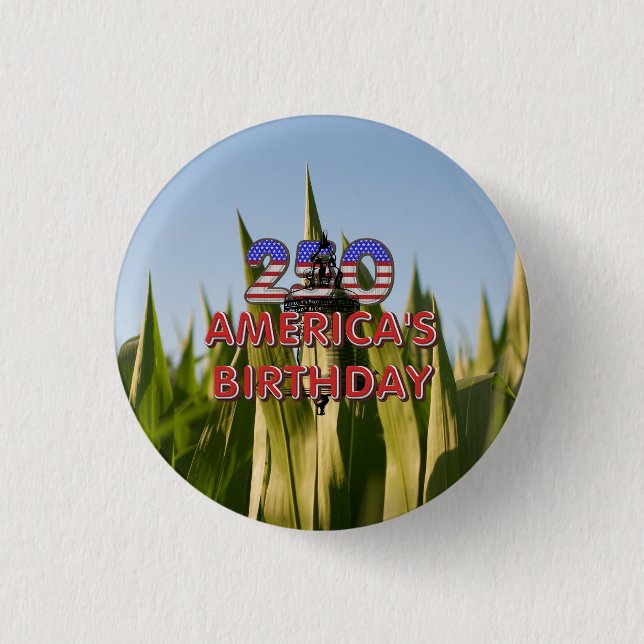 TEE America's 250th Birthday Magnets Button (Front)