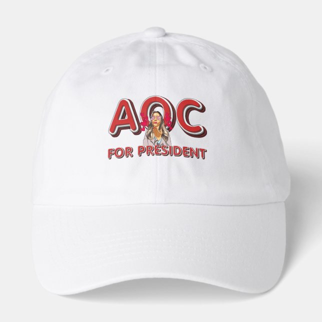TEE AOC for President Hat (Front)