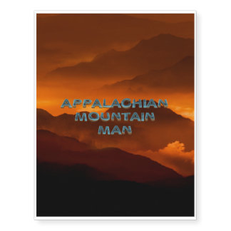 TEE Appalachian Mountain Man Temporary Tattoos